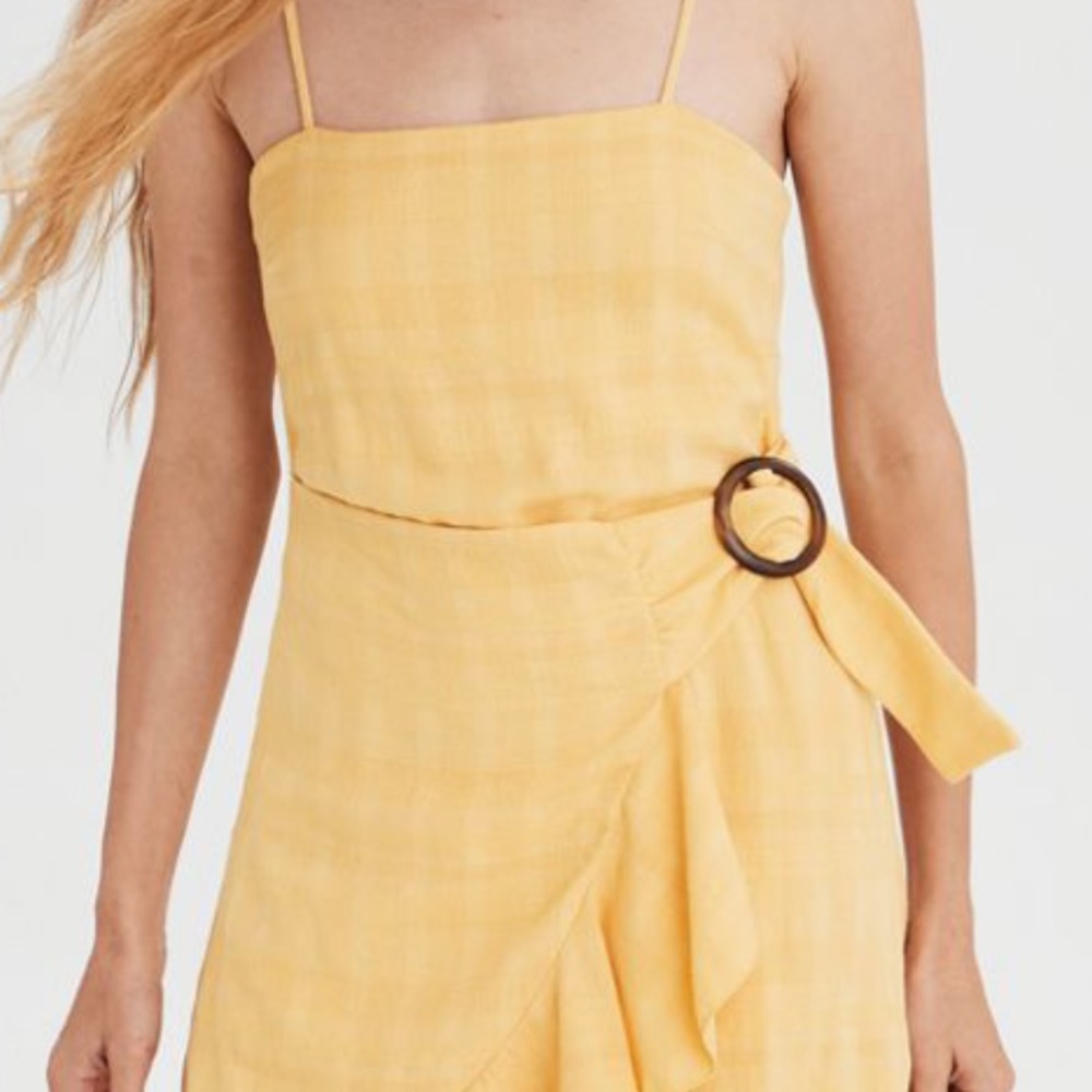 yellow american eagle sun dress